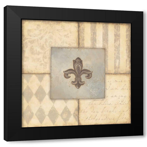 Fleur De Lis II Black Modern Wood Framed Art Print by Marrott, Stephanie