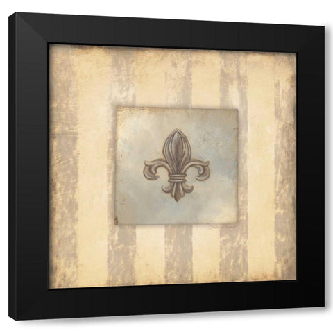 Fleur De Lis IV Black Modern Wood Framed Art Print by Marrott, Stephanie