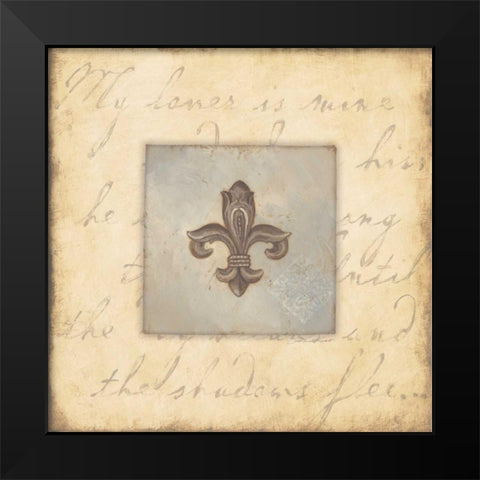 Fleur De Lis VI Black Modern Wood Framed Art Print by Marrott, Stephanie