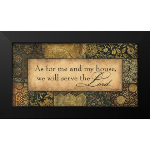 As For Me Black Modern Wood Framed Art Print by Marrott, Stephanie