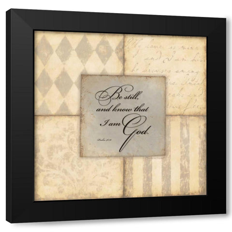 Be Still Black Modern Wood Framed Art Print with Double Matting by Marrott, Stephanie