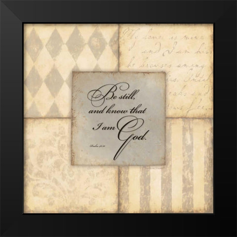 Be Still Black Modern Wood Framed Art Print by Marrott, Stephanie