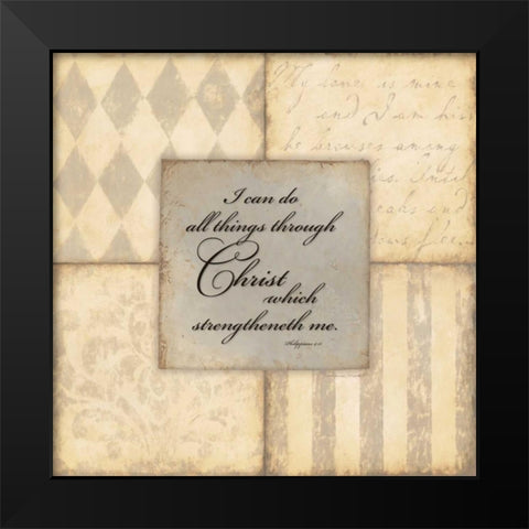 I Can Do Black Modern Wood Framed Art Print by Marrott, Stephanie