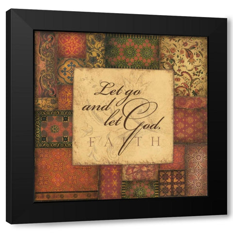 Let Go Black Modern Wood Framed Art Print with Double Matting by Marrott, Stephanie