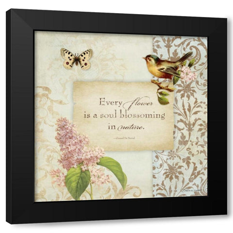 Every Flower Black Modern Wood Framed Art Print with Double Matting by Marrott, Stephanie
