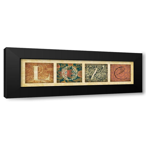Love Black Modern Wood Framed Art Print by Marrott, Stephanie