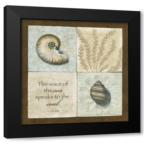 The Voice of the Sea Black Modern Wood Framed Art Print with Double Matting by Marrott, Stephanie