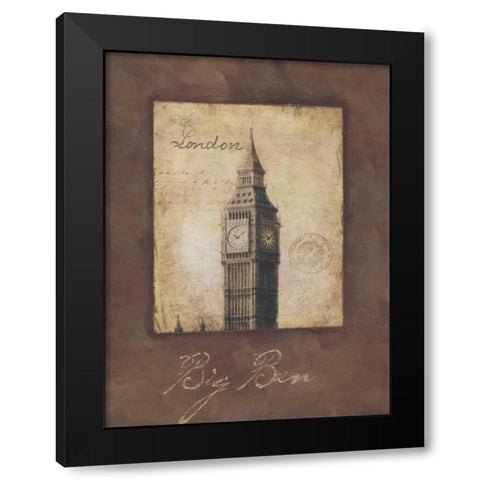 Big Ben Black Modern Wood Framed Art Print with Double Matting by Marrott, Stephanie
