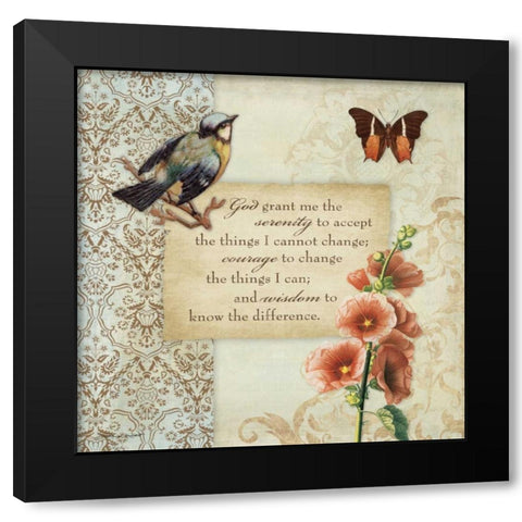 Serenity Black Modern Wood Framed Art Print by Marrott, Stephanie