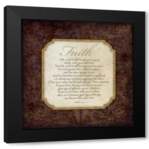 Faith Black Modern Wood Framed Art Print by Marrott, Stephanie