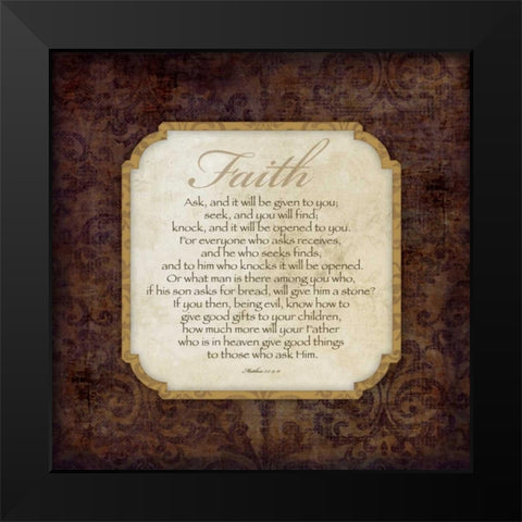 Faith Black Modern Wood Framed Art Print by Marrott, Stephanie