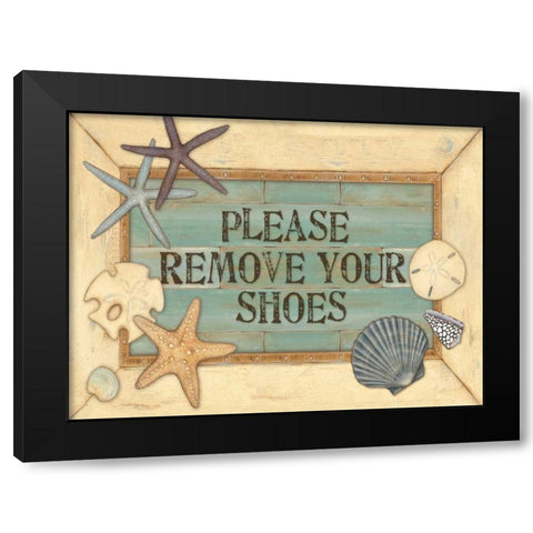 Shoes Black Modern Wood Framed Art Print with Double Matting by Marrott, Stephanie