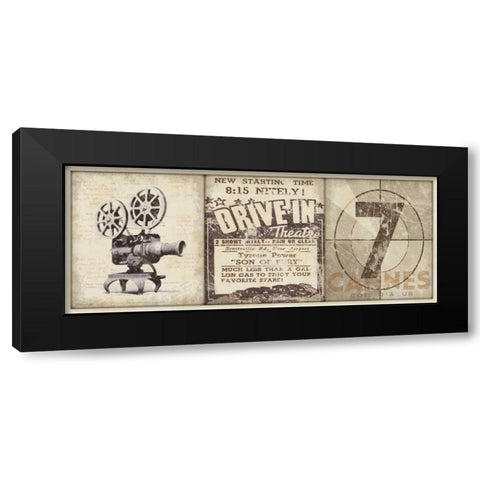 Drive-In Black Modern Wood Framed Art Print with Double Matting by Marrott, Stephanie