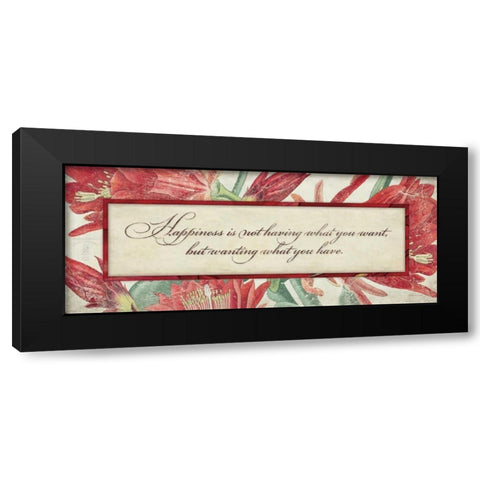 Happiness Black Modern Wood Framed Art Print with Double Matting by Marrott, Stephanie