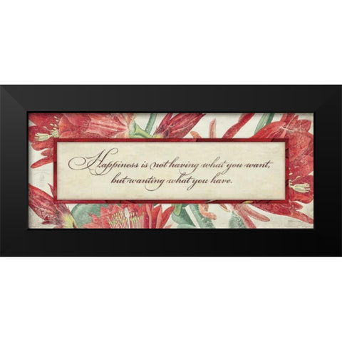 Happiness Black Modern Wood Framed Art Print by Marrott, Stephanie