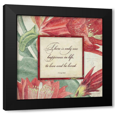 Love Black Modern Wood Framed Art Print by Marrott, Stephanie