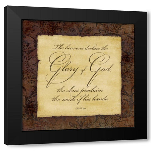 Glory to God Black Modern Wood Framed Art Print with Double Matting by Marrott, Stephanie