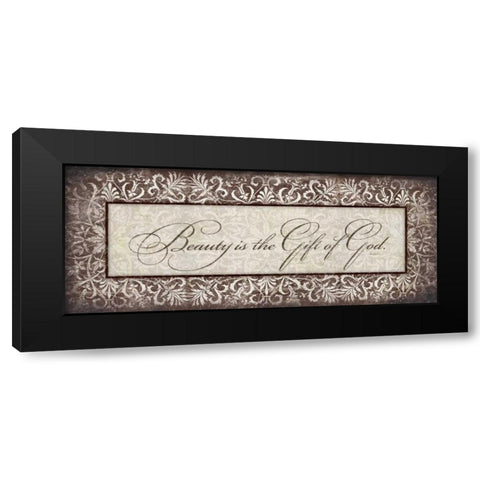 Beauty Is Black Modern Wood Framed Art Print by Marrott, Stephanie