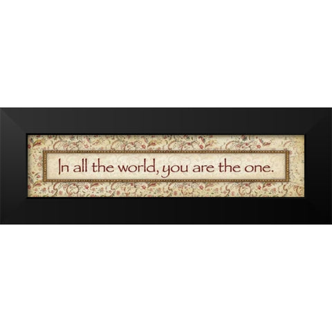 You Are the One Black Modern Wood Framed Art Print by Marrott, Stephanie