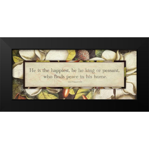 He si the Happiest Black Modern Wood Framed Art Print by Marrott, Stephanie