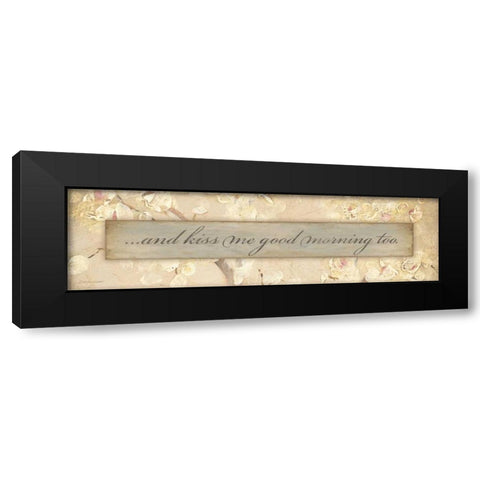And Kiss Me Black Modern Wood Framed Art Print by Marrott, Stephanie
