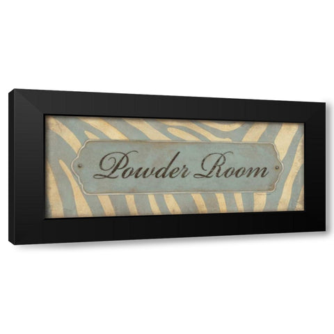 Powder Room Black Modern Wood Framed Art Print with Double Matting by Marrott, Stephanie