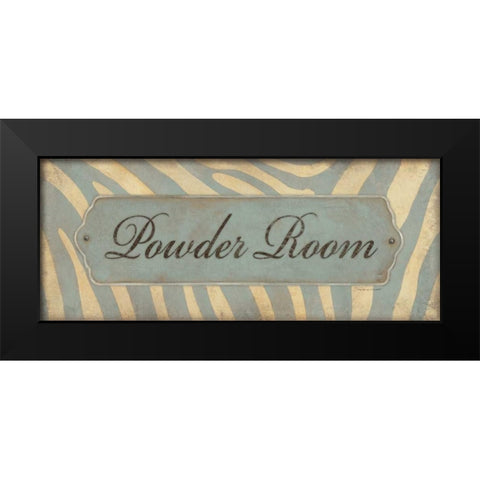 Powder Room Black Modern Wood Framed Art Print by Marrott, Stephanie