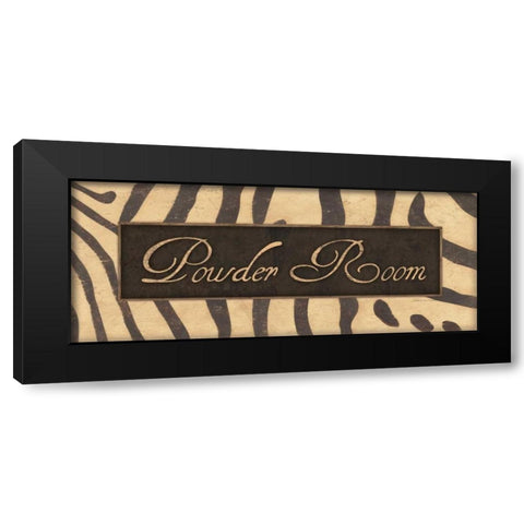 Powder Room Black Modern Wood Framed Art Print with Double Matting by Marrott, Stephanie
