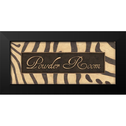 Powder Room Black Modern Wood Framed Art Print by Marrott, Stephanie