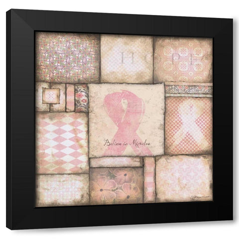 Believe In Black Modern Wood Framed Art Print by Marrott, Stephanie