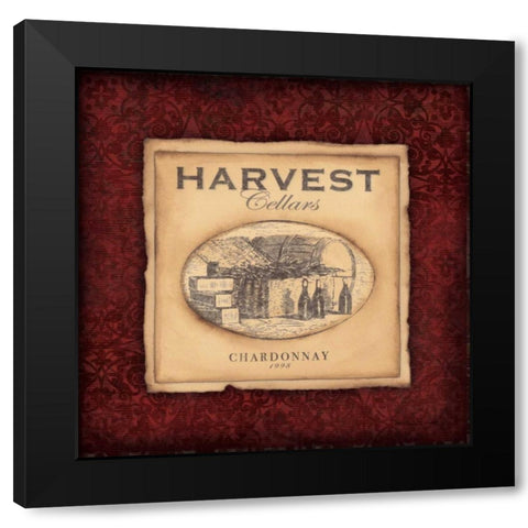 Chardonnay Black Modern Wood Framed Art Print by Marrott, Stephanie