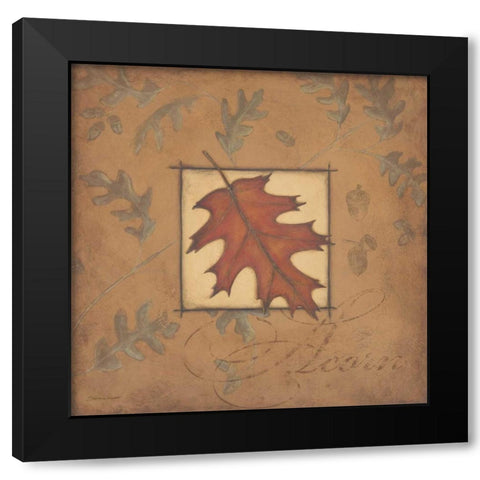 Acorn Black Modern Wood Framed Art Print by Marrott, Stephanie