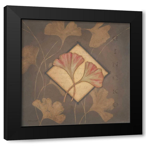 Gingko Black Modern Wood Framed Art Print by Marrott, Stephanie