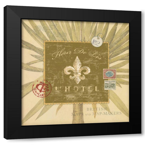 Fleur Sign Black Modern Wood Framed Art Print with Double Matting by Marrott, Stephanie
