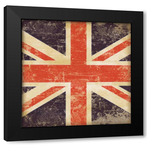 British Flag Black Modern Wood Framed Art Print with Double Matting by Marrott, Stephanie