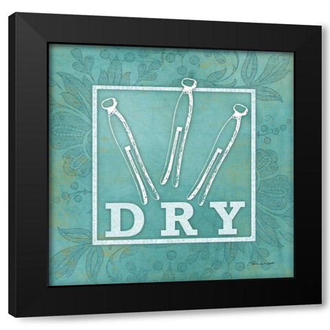 Dry Black Modern Wood Framed Art Print by Marrott, Stephanie