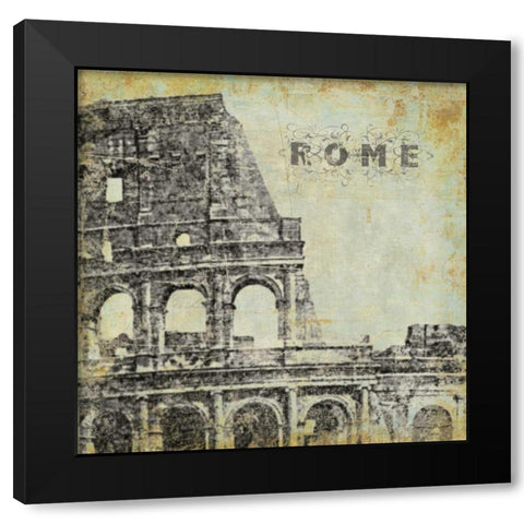 Rome Black Modern Wood Framed Art Print with Double Matting by Marrott, Stephanie
