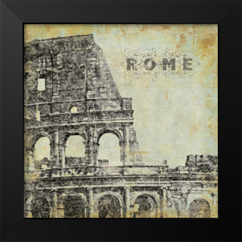 Rome Black Modern Wood Framed Art Print by Marrott, Stephanie