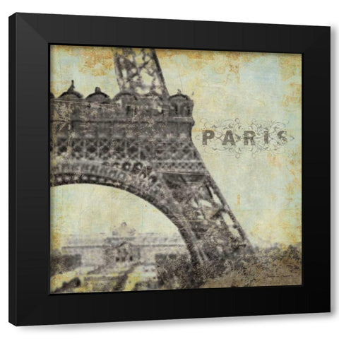 Paris Black Modern Wood Framed Art Print by Marrott, Stephanie