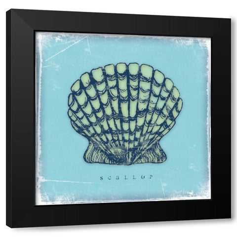 Scallop Black Modern Wood Framed Art Print by Marrott, Stephanie