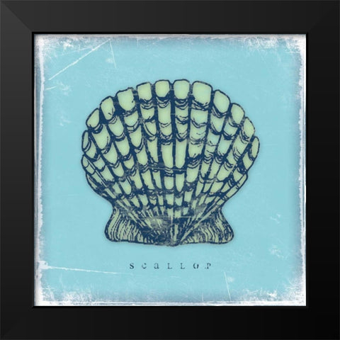 Scallop Black Modern Wood Framed Art Print by Marrott, Stephanie