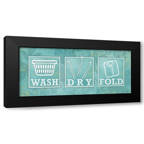 Wash Dry Fold Black Modern Wood Framed Art Print with Double Matting by Marrott, Stephanie