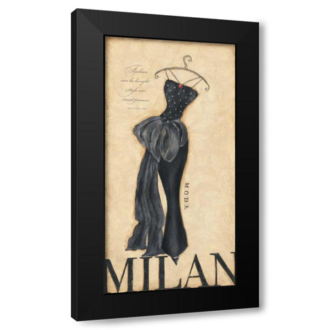 Milan Black Modern Wood Framed Art Print with Double Matting by Marrott, Stephanie