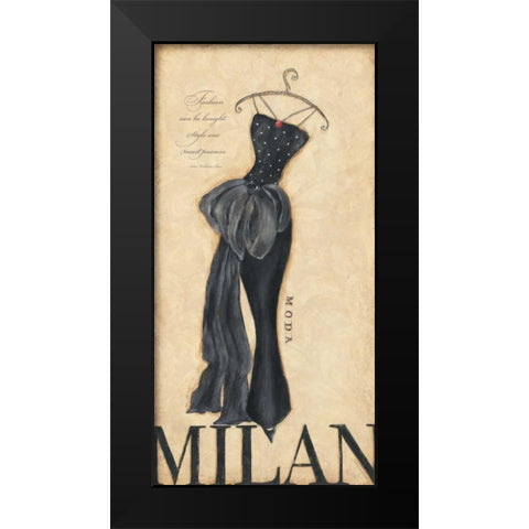 Milan Black Modern Wood Framed Art Print by Marrott, Stephanie