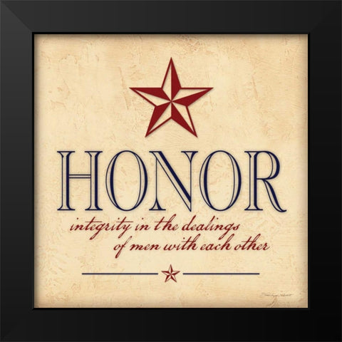 Honor Black Modern Wood Framed Art Print by Marrott, Stephanie