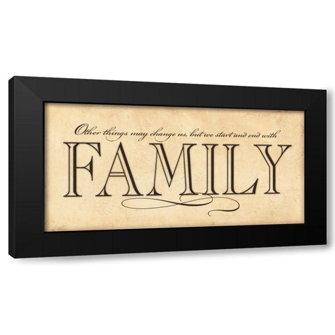 Family Black Modern Wood Framed Art Print by Marrott, Stephanie