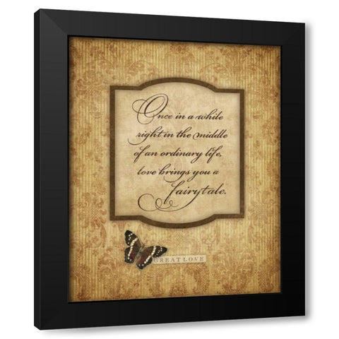 Once in a While Black Modern Wood Framed Art Print by Marrott, Stephanie