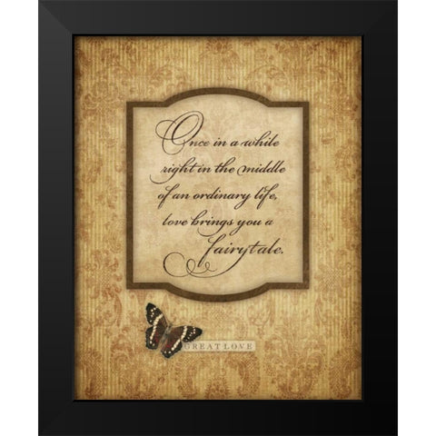 Once in a While Black Modern Wood Framed Art Print by Marrott, Stephanie