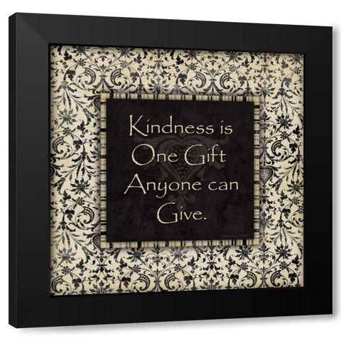 Kindness Black Modern Wood Framed Art Print by Marrott, Stephanie