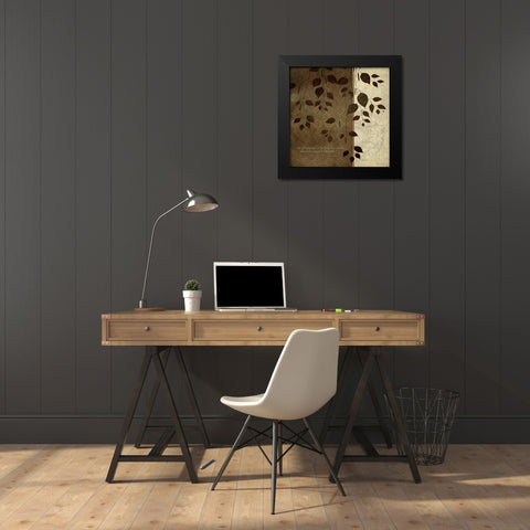 He is Happiest Black Modern Wood Framed Art Print by Marrott, Stephanie